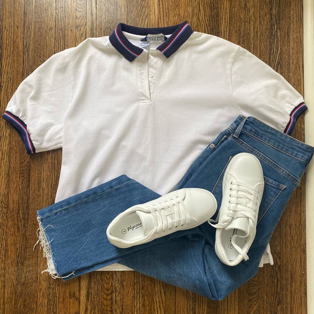 Vintage 90s Retro Tennis Preppy Polo